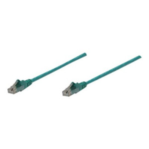 Intellinet Network Patch Cable, Cat6, 0.5m, Green, CCA, U/UTP, PVC, RJ45, Gold Plated Contacts, Snagless, Booted, Lifetime Warranty, Polybag - Patch-Kabel - RJ-45 (M)