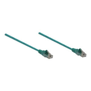 Intellinet Network Patch Cable, Cat6, 0.5m, Green, CCA, U/UTP, PVC, RJ45, Gold Plated Contacts, Snagless, Booted, Lifetime Warranty, Polybag - Patch-Kabel - RJ-45 (M)