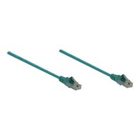 Intellinet Network Patch Cable, Cat6, 0.5m, Green, CCA, U/UTP, PVC, RJ45, Gold Plated Contacts, Snagless, Booted, Lifetime Warranty, Polybag - Patch-Kabel - RJ-45 (M)