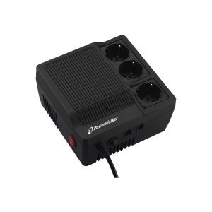 PowerWalker AVR 600 - Automatische Spannungsregulierung - Wechselstrom 220/230/240 V - 360 Watt - 600 VA - Ausgangsanschlüsse: 3 - Schwarz