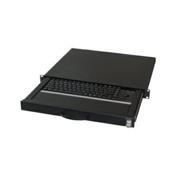 Aixcase AIX-19K1UKDETB-B - Tastiera - montabile su rack - PS/2, USB - Tedesco - Nero, RAL 9005