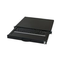 Aixcase AIX-19K1UKDETB-B - Tastatur - rack-montierbar - PS/2, USB - Deutsch - Schwarz, RAL 9005