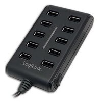 LogiLink USB 2.0 Hub 10-Port - Hub - 10 x USB 2.0