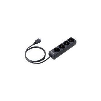 equip - Power strip - AC 220-240 V - 2.2 kW - Input, IEC 60320 C14 input - Output connections: 4 - 1.1 m cord - Europe - Black