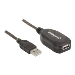 Manhattan Cavo di prolunga da USB-A a USB-A, 20 m, maschio a femmina, attivo, 480 Mbps (USB 2.0)