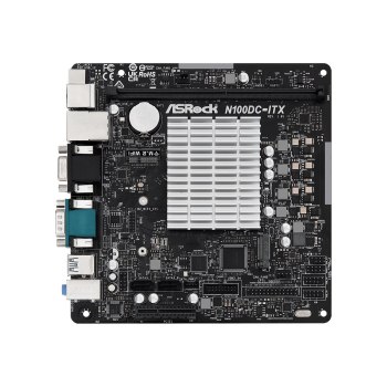 ASRock N100DC-ITX - Motherboard - Mini-ITX - Intel N-series N100 - Gigabit LAN - Onboard-Grafik - HD Audio (8-Kanal)