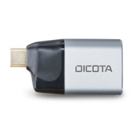 Dicota Videoadapter - 24 pin USB-C männlich zu HDMI, 24 pin USB-C weiblich - Silber - USB-Stromversorgung (100 W)