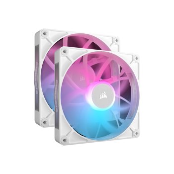 Corsair iCUE Link RX140 RGB Twin Starter Kit - Ventola per case - 140 mm - bianco (confezione da 2)