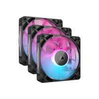 Corsair iCUE Link RX120 RGB Triple Starter Kit - Gehäuselüfter - 120 mm - Schwarz (Packung mit 3)