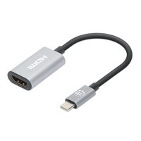 Manhattan USB-C auf HDMI-Adapter 4K 60Hz Alu Space grau - Digital/Daten