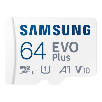 Samsung EVO Plus MB-MC64S - Scheda di memoria flash (adattatore microSDXC-a-SD incluso)