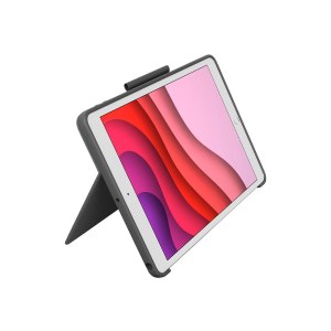 Logitech Combo Touch - tastiera e custodia a libro - con trackpad - retroilluminato - connettore Apple Smart - QWERTZ - tedesco - grigio Oxford - per Apple 10.9-inch iPad (10a generazione)