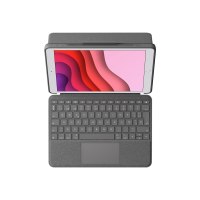 Logitech Combo Touch - Tastatur und Foliohülle - mit Trackpad - hintergrundbeleuchtet - Apple Smart connector - QWERTZ - Deutsch - Oxford Gray - für Apple 10.9-inch iPad (10. Generation)