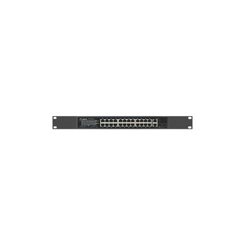 Lanberg Switch rack 19" PoE+ 24x 100Mb PoE+/2x SFP ETHERNET 360W - Switch - Ethernet