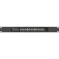 Lanberg Switch rack 19" PoE+ 24x 100Mb PoE+/2x SFP ETHERNET 360W - Switch - Ethernet