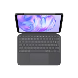 Logitech Combo Touch - Tastatur und Foliohülle - mit Trackpad - hinterleuchtet - Apple Smart connector - QWERTZ - Deutsch - Graphite - für Apple 11-inch iPad Pro (M4)