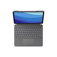 Logitech Combo Touch - Tastatur und Foliohülle - mit Trackpad - hinterleuchtet - Apple Smart connector - QWERTZ - Deutsch - Graphite - für Apple 11-inch iPad Pro (M4)