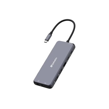 Hub Verbatim - 2 x HDMI + 1 x VGA + 7 x USB + 1 x 1 Gigabit Ethernet