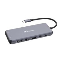 Verbatim Hub - 2 x HDMI + 1 x VGA + 7 x USB + 1 x 1 Gigabit Ethernet