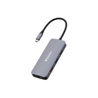 Verbatim CMH 09 - Hub - 1 x HDMI + 2 x USB-C 3.2 Gen 2 + 3 x USB 3.2 Gen 1 + 1 x 1 Gigabit Ethernet