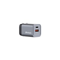 Verbatim Netzteil - GaN - 35 Watt - 3 A - PD 3.0, QC 3.0 - 2 Ausgabeanschlussstellen (24 pin USB-C, USB)