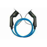 kabelmeister E-Auto-Ladekabel Mode 3 Typ 2 Stecker an Buchse 3-phasig 16 A 11 kW blau 7