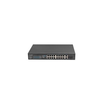 Lanberg RSFE-16P-2C-250 - Unmanaged - Gigabit Ethernet (10/100/1000) - Power over Ethernet (PoE) - Rack-Einbau - 1U