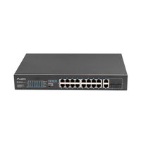 Lanberg RSFE-16P-2C-150 - Unmanaged - Gigabit Ethernet (10/100/1000) - Power over Ethernet (PoE) - Rack-Einbau - 1U