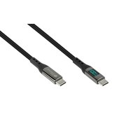 Good Connections USB 2.0 Lade- und Datenkabel 100W mit Digitalanzeige USB-C Stecker an