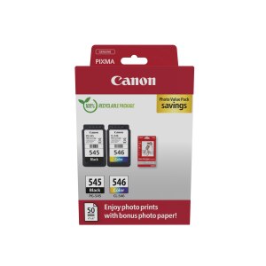 Canon PG-545 / CL-546 Value Pack - 2-pack - 8 ml - black,...