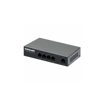 Intellinet 5-Port Gigabit Ethernet PoE+ Switch Vier PSE Gigabit-Ports ein Gigabit-Port - Switch - 1 Gbps