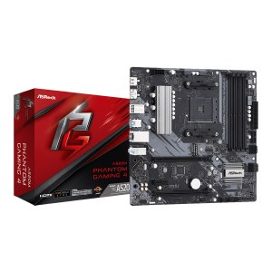 ASRock A520M Phantom Gaming 4 - Scheda madre - micro ATX - Socket AM4 - Chipset AMD A520 - USB 3.2 Gen 1 - Gigabit LAN - Grafica integrata (CPU richiesta)