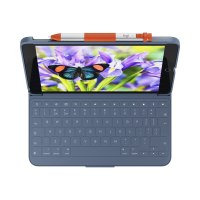 Logitech Rugged Lite - Tastatur und Foliohülle - kabellos - Bluetooth LE - Classic Blue - für Apple 10.2-inch iPad (7. Generation, 8. Generation, 9. Generation)