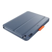 Logitech Rugged Lite - Tastatur und Foliohülle - kabellos - Bluetooth LE - Classic Blue - für Apple 10.2-inch iPad (7. Generation, 8. Generation, 9. Generation)