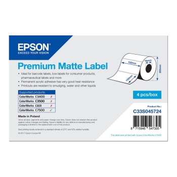 Epson Premium - Opaco - Adesivo acrilico permanente - 102 x 152 mm 3200 etichetta/e (4 rotolo/i)