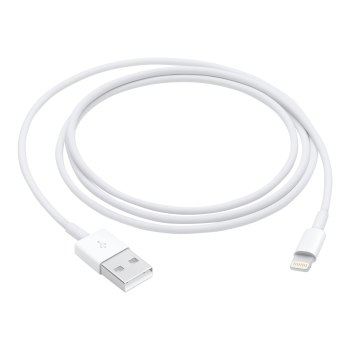 Apple Lightning-Kabel - USB männlich bis Lightning männlich - 1 m - weiß - für iPad/iPhone/iPod (Lightning)