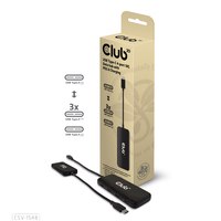 Club 3D USB-Hub Typ C> 4x USB 10Gbps+ 100W PD St/Bu retail - Hub - 10 Gbps