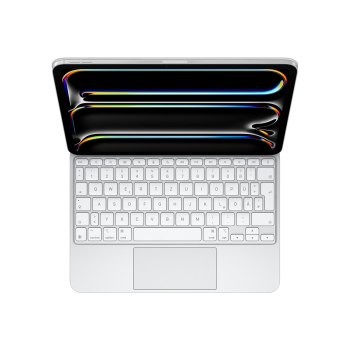 Apple Magic Keyboard - Tastatur und Foliohülle - mit Trackpad - hinterleuchtet - Apple Smart connector - QWERTZ - Deutsch - weiß - für Apple 11-inch iPad Pro (M4)