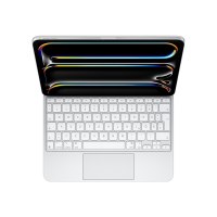 Apple Magic Keyboard - Tastatur und Foliohülle - mit Trackpad - hinterleuchtet - Apple Smart connector - QWERTZ - Deutsch - weiß - für Apple 11-inch iPad Pro (M4)