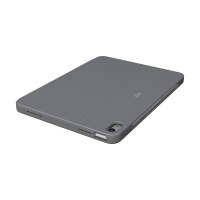 Logitech Combo Touch - Tastatur und Foliohülle - mit Trackpad - hintergrundbeleuchtet - Apple Smart connector - QWERTZ - Deutsch - Oxford Gray - für Apple 13-inch iPad Air (M2)