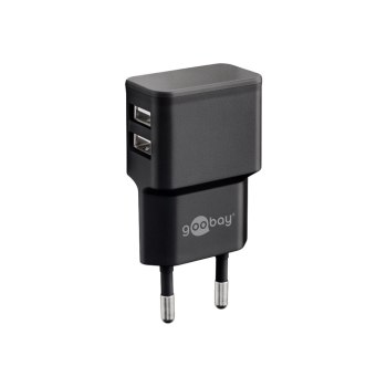 Wentronic goobay Dual USB charger - Netzteil - 12 Watt - 2.4 A - 2 Ausgabeanschlussstellen (USB)