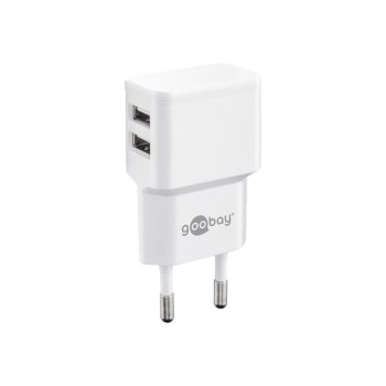 Wentronic goobay Dual USB charger - Netzteil - 12 Watt - 2.4 A - 2 Ausgabeanschlussstellen (USB)