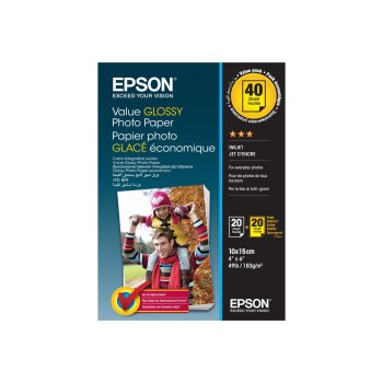 Epson Value Photo Paper Glossy - Glänzend - 100 x 150 mm 20 Blatt Fotopapier (Packung mit 2)