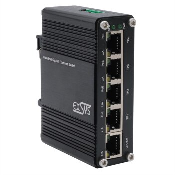 Exsys Switch 5Port Industrie Ethernet PoE