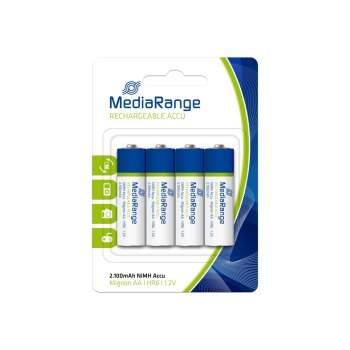 MEDIARANGE Batteria 4 x tipo AA - NiMH - (ricaricabile)