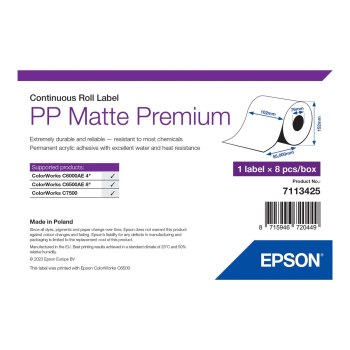 Epson Premium - Polypropylen (PP) - matt - permanenter Acrylklebstoff - Rolle (10,2 cm x 55 m)