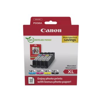 Canon CLI-581XL C/M/Y/BK Photo Value Pack - confezione da 4