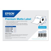 Epson Premium - Carta - opaca - adesivo acrilico permanente - bianco brillante - rotolo A6 (10,5 cm x 35 m)