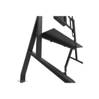 Neomounts FL50-575BL1 - Carrello - robusto - per espositore - supporto da pavimento - bloccabile - acciaio - nero - dimensioni schermo: 178,1-301,4 cm (65"-110")