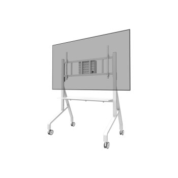 Neomounts FL50-575WH1 - Wagen - robust - für Displayständer - Bodenständer - verriegelbar - Stahl - weiß - Bildschirmgröße: 178.1-301.4 cm (65"-110")